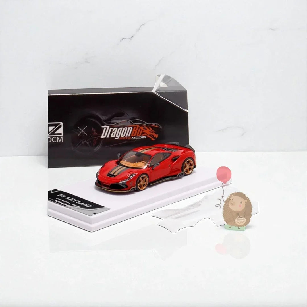 DCM & D.Bo Ferrari F8 Mansory Keyvany Red 1:64 scale car model - Jaiman Toys