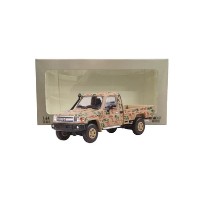 RM 1:64 Toyota Land Cruiser LC79 Pickup Truck – Yellow Camo Middle East Edition Diecast Metal Model Car - Jaiman Toys