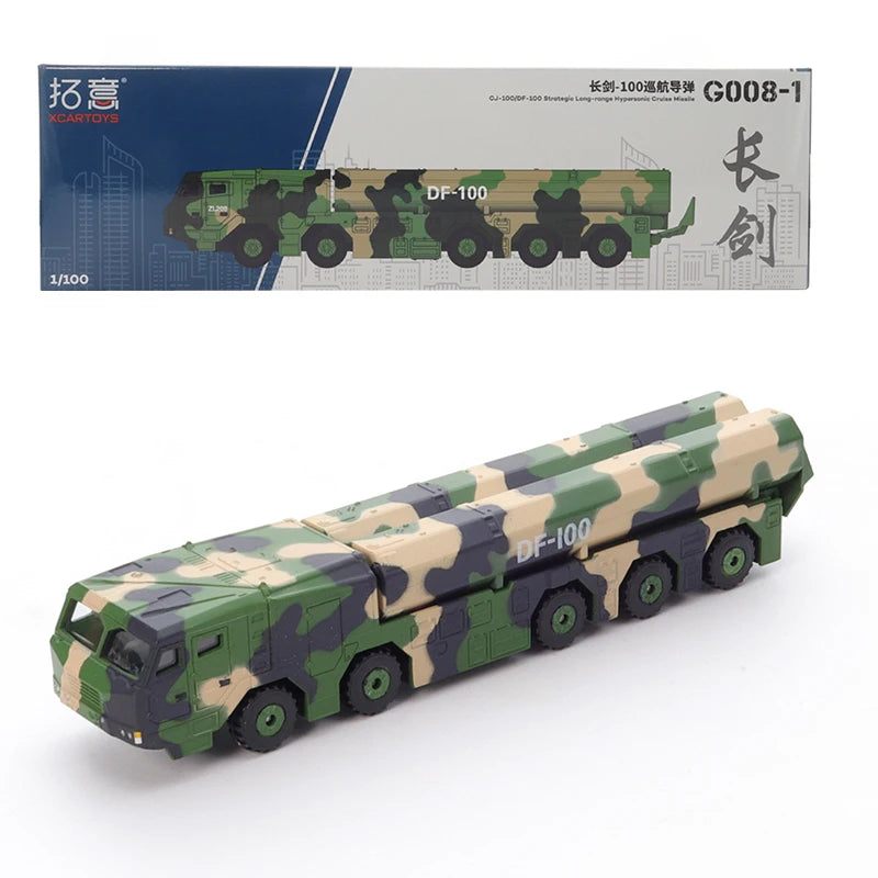 XCARTOYS 1:100 CJ-100 G008-1 HCM Transporter Die-Cast Military Missile Carrier Model Vehicle