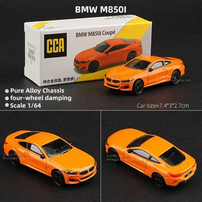 CCA 1:64 BMW M850i Coupé S09-02 Die-Cast Model Car – Orange BMW Luxury Sports Coupe Miniature | Premium Alloy Collectible Car