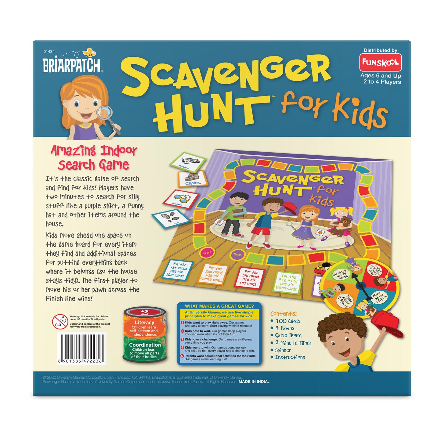 Funskool Scavenger Hunt for Kids | Indoor Search & Find Family Board Game | Creative Thinking & Vocabulary Game | 2–4 Players | Ages 6+
