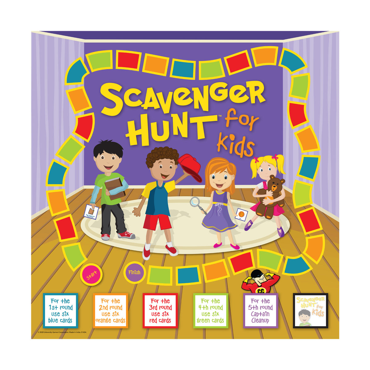Funskool Scavenger Hunt for Kids | Indoor Search & Find Family Board Game | Creative Thinking & Vocabulary Game | 2–4 Players | Ages 6+