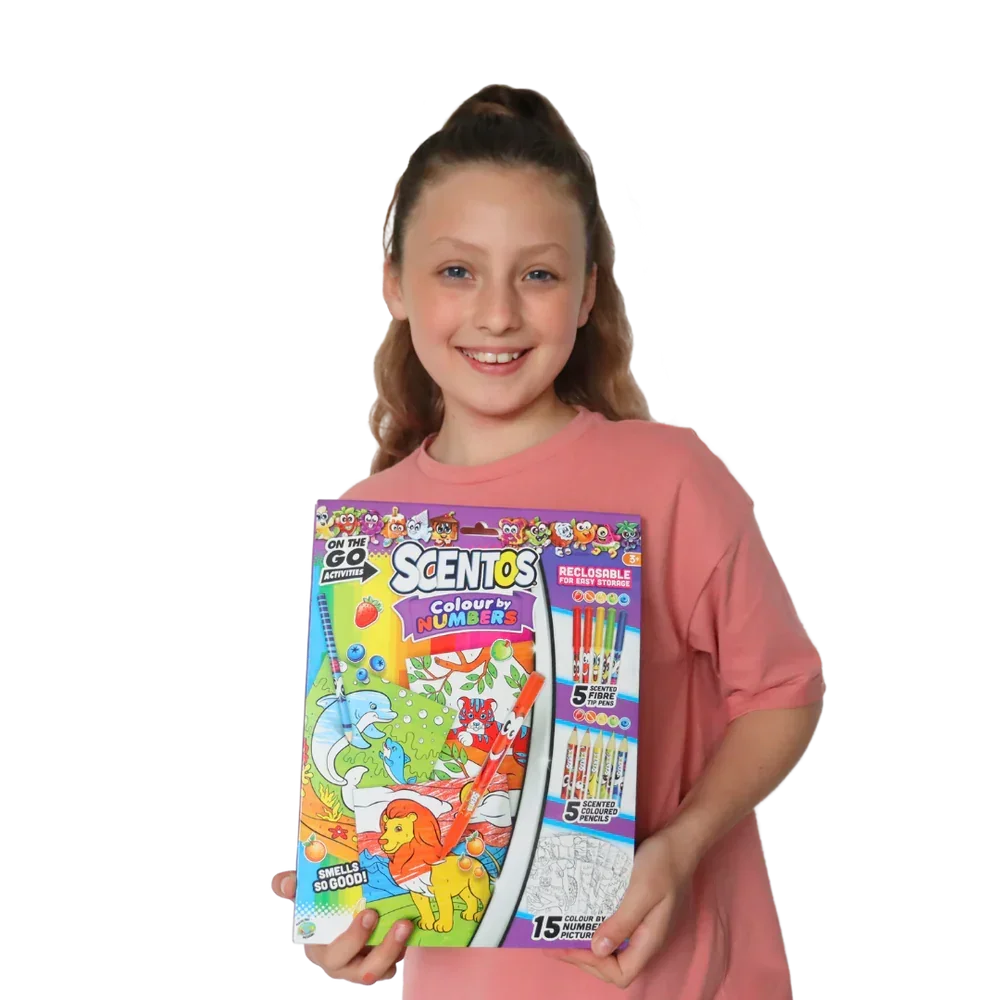 Scentos On The Go Colour By Numbers Activity Set - Jaiman Toys