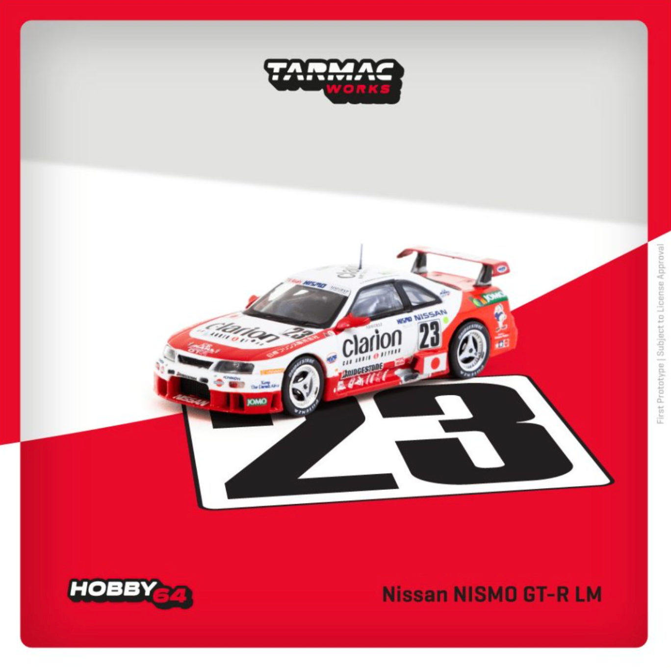 Tarmac Works 1:64 Nissan NISMO GT-R LM #23 24h of Le Mans 1995 Presentation Diecast Model Car (T64-067-95LM23)