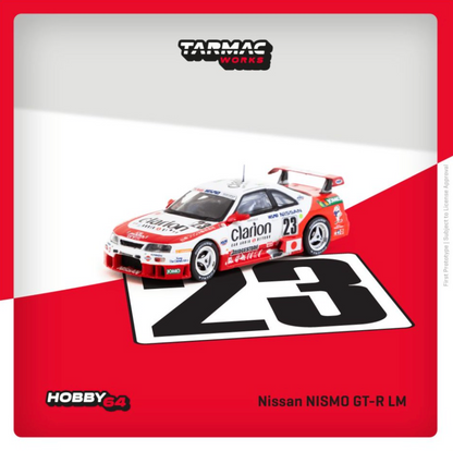 Tarmac Works 1:64 Nissan NISMO GT-R LM #23 24h of Le Mans 1995 Presentation Diecast Model Car (T64-067-95LM23)