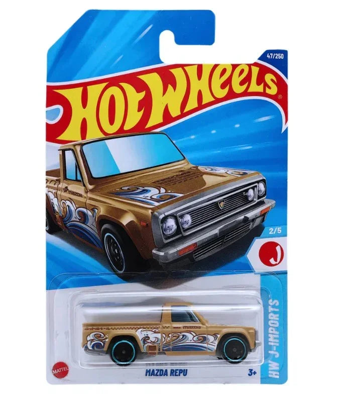 Hot Wheels 1:64 Scale 5-Car Set – Honda S800 Racing HW Race Day, Pedal Driver, Chevy Blazer 4x4, Mazda REPU & Haulerback Let's Race HYX68
