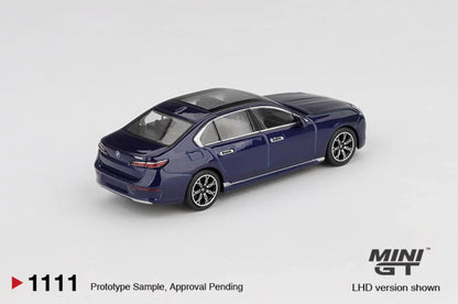 Mini GT 1:64 LB★WORKS Lamborghini Aventador Matte Black + BMW i7 xDrive60 Tanzanite Blue – Limited Edition Diecast Duo Set
