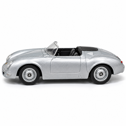 Welly 1:64 Porsche 356 Speedster Silver Die-Cast Model Car