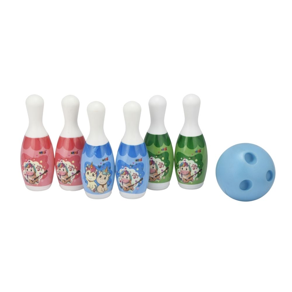 KATS Mini Bowling Set for Kids – Unicorn Theme Bowling Toy with Ball | Indoor & Outdoor Mini Bowling Game | Age 5+