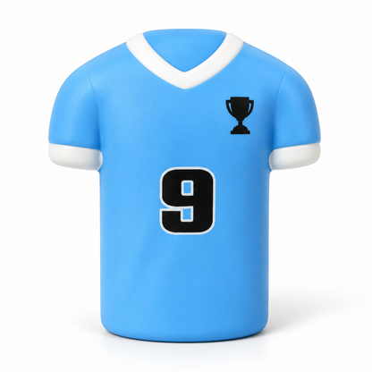 Football Soccer Jersey Slow-Rise Foam Squishy Toys | Multi-Variant Collection (Messi, Ronaldo, Neymar Jr, Mbappé, Suárez, Prime Time) | Squeeze Stress Relief Toy & Desk Fidget