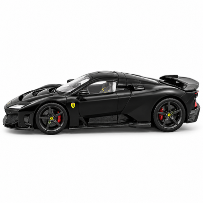 Bburago Ferrari F80 2024 1:43 Scale Signature Series Die-Cast Model Car – Black Supercar Collectible Display Model for Ferrari Fans & Car Collectors