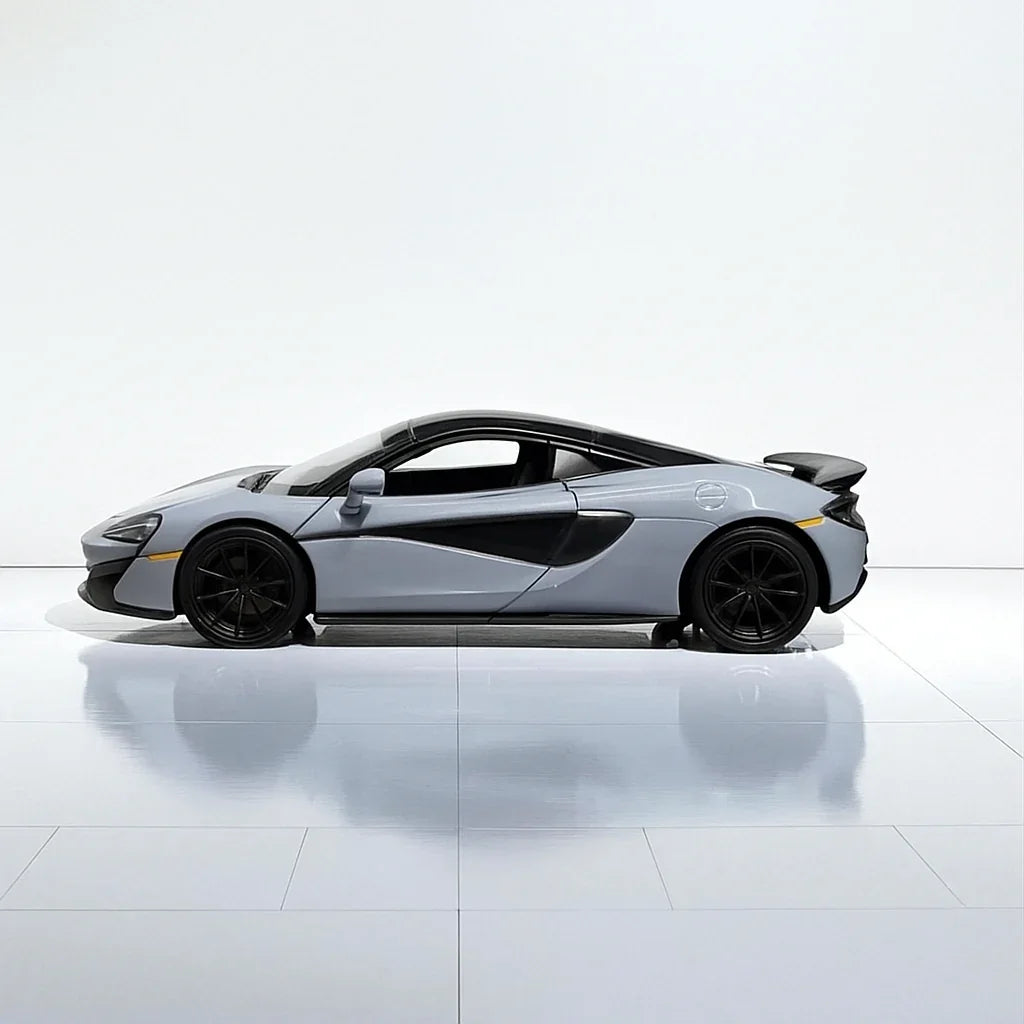 RMZ Hobby 1:32 McLaren 600LT Die-Cast Model Car – State Grey with Openable Doors, Light & Sound (664994) - Jaiman Toys
