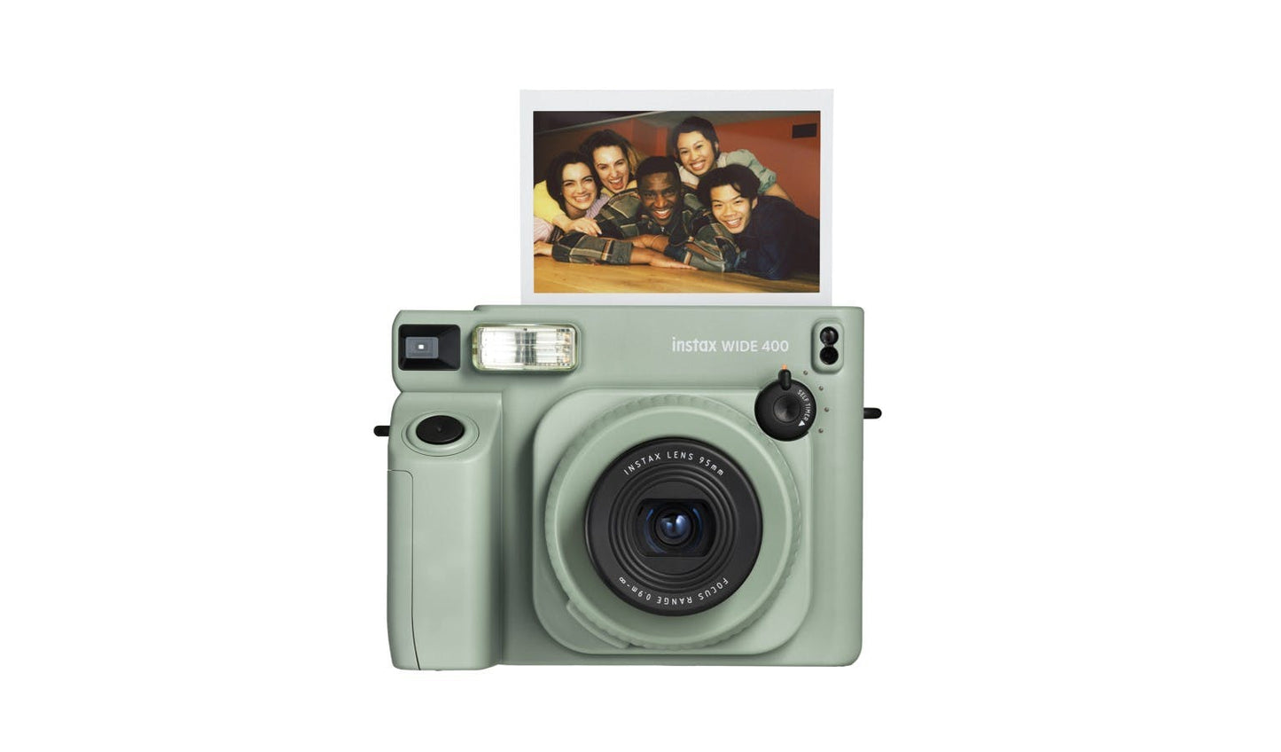 Fujifilm Instax Wide 400 Instant Camera Starter Kit Plus Green | Includes 20 Shots Film & Photo Album | Wide Format Instant Camera