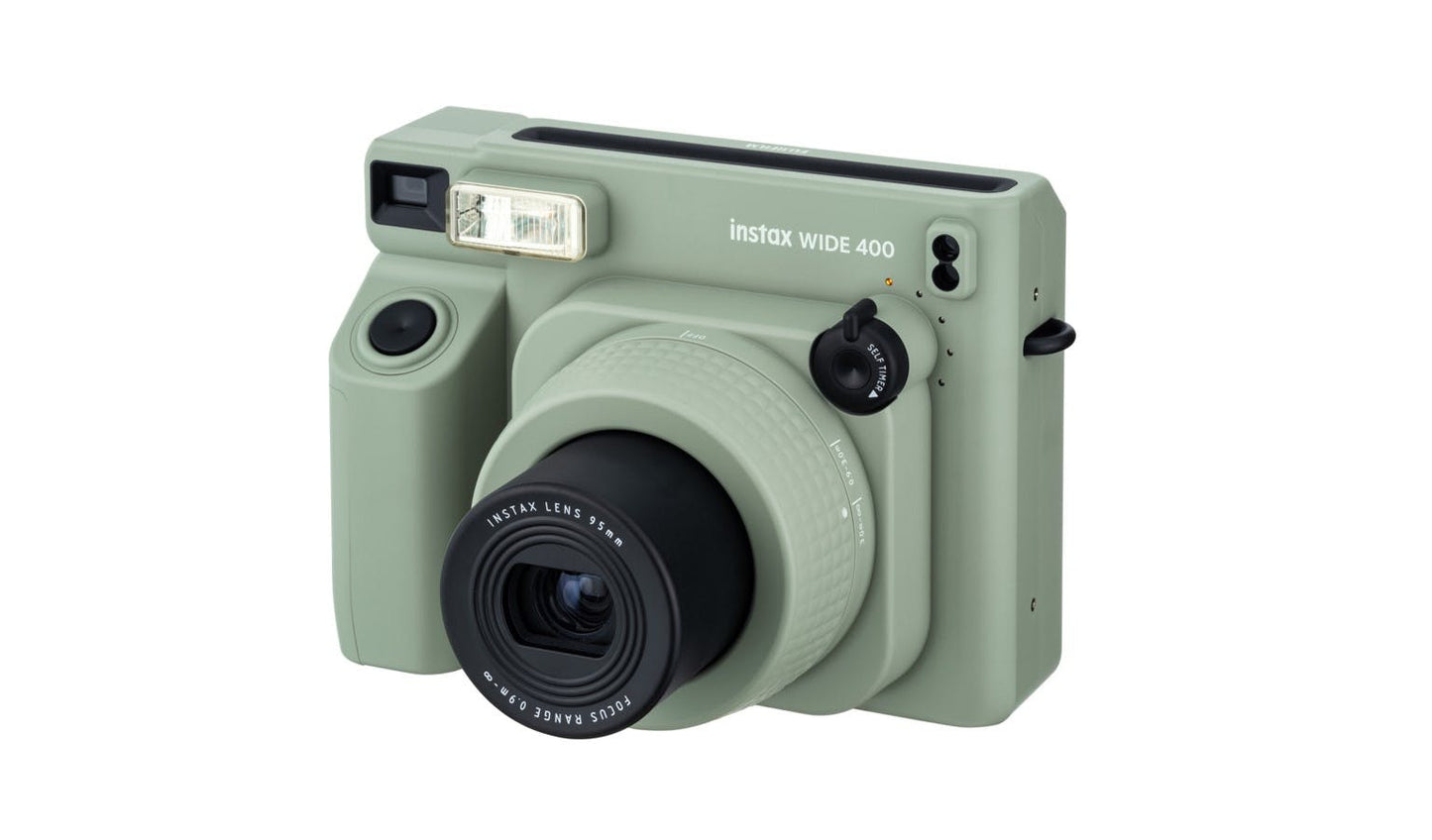 Fujifilm Instax Wide 400 Instant Camera Starter Kit Plus Green | Includes 20 Shots Film & Photo Album | Wide Format Instant Camera