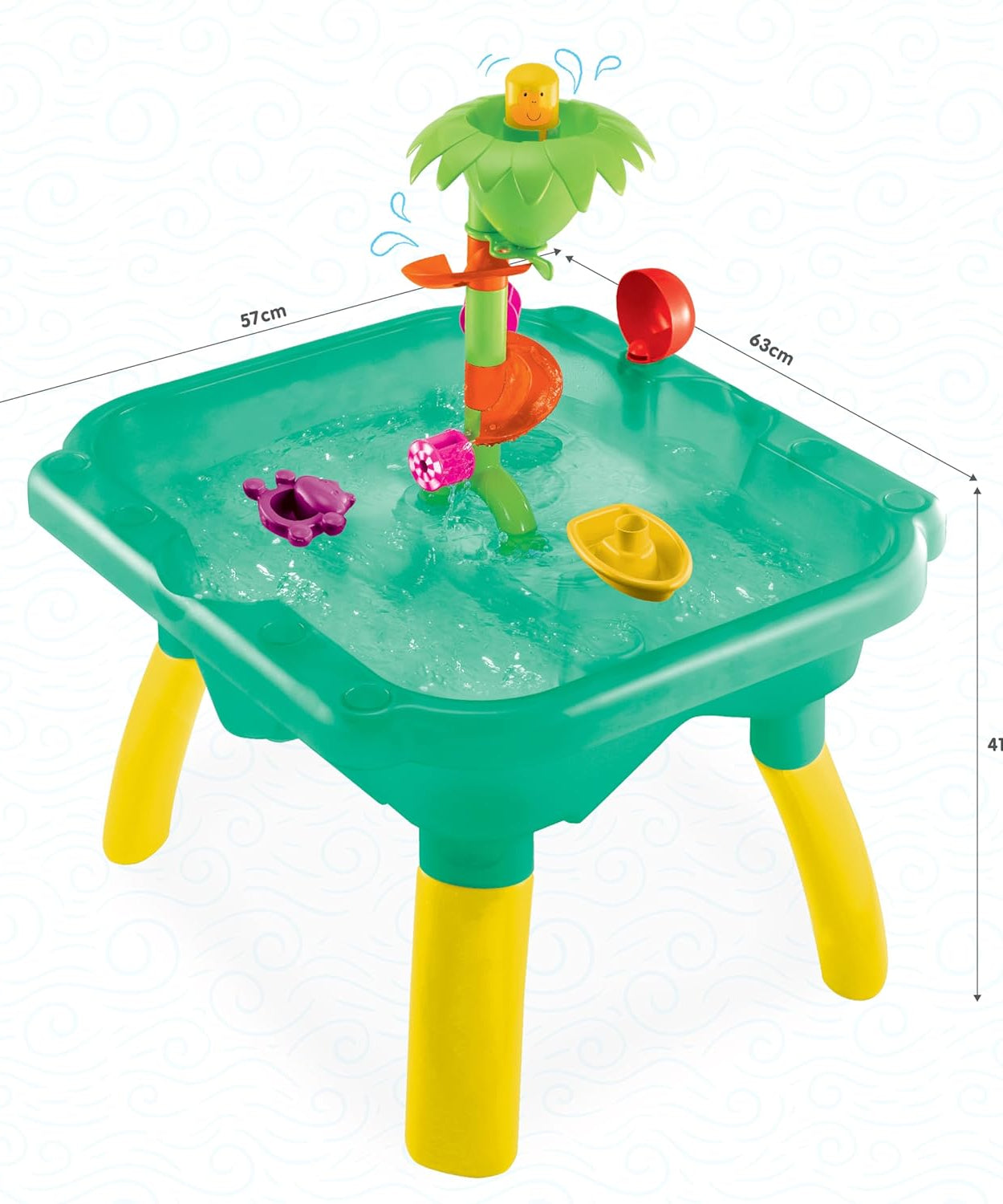 Funskool Giggles Splash n Fun Water Play Table | Interactive Kids Water Table with 10 Accessories | Educational Outdoor Toy for Toddlers 18M+
