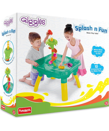Funskool Giggles Splash n Fun Water Play Table | Interactive Kids Water Table with 10 Accessories | Educational Outdoor Toy for Toddlers 18M+