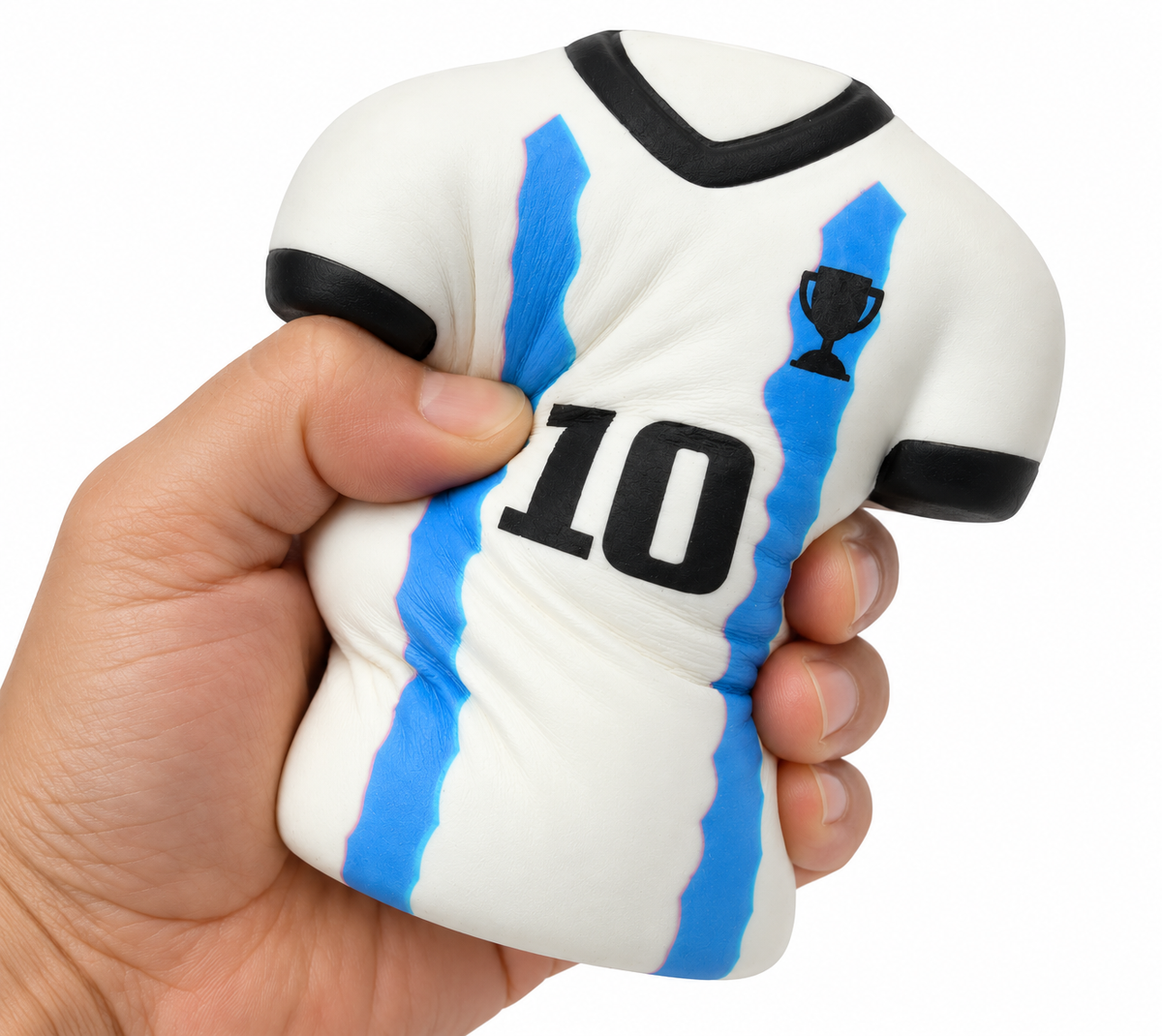 Football Soccer Jersey Slow-Rise Foam Squishy Toys | Multi-Variant Collection (Messi, Ronaldo, Neymar Jr, Mbappé, Suárez, Prime Time) | Squeeze Stress Relief Toy & Desk Fidget