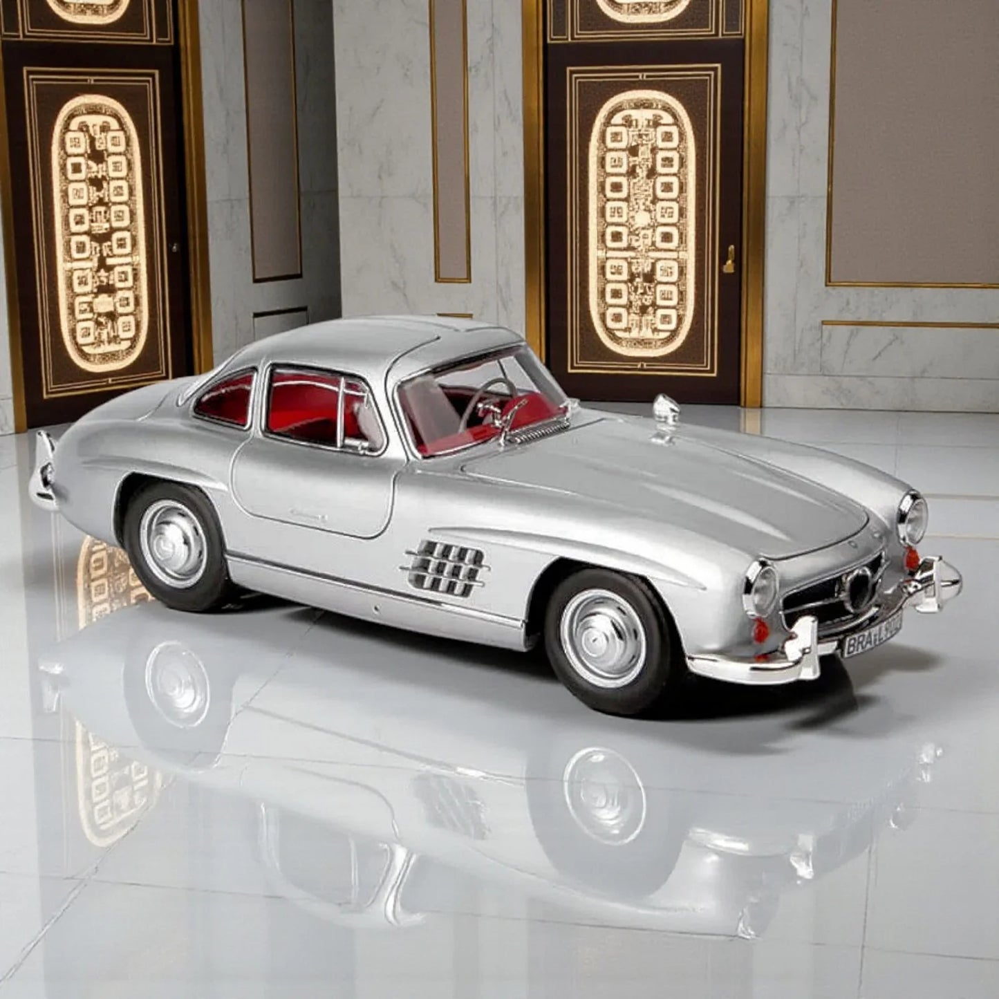BSC MERCEDES BEN-Z 300SL-1955 Diecast Model  Car Silver