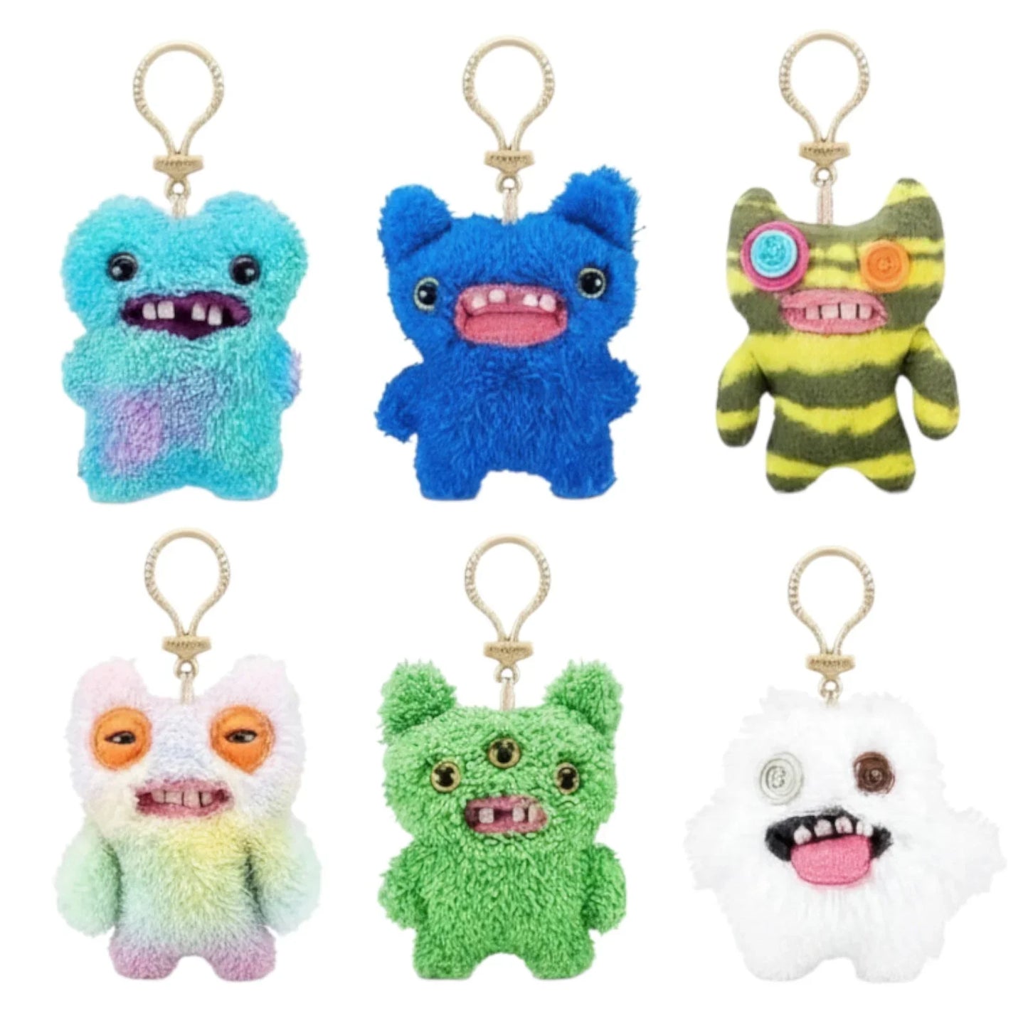 Fuggler - ZURU Funny Ugly Monster Series  Keychains, Plush, Collectible-Assorted Multi-Color - 1 Piece