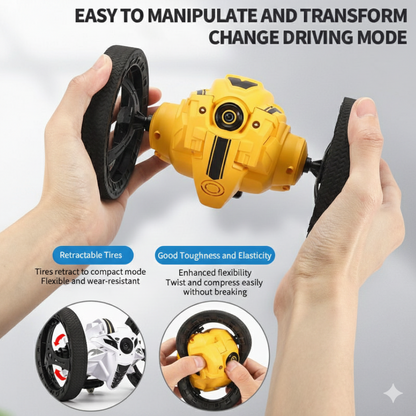 JJRC Q207 2.4G Double-Sided RC Stunt Car with Camera, Lights & Bounce Action Car