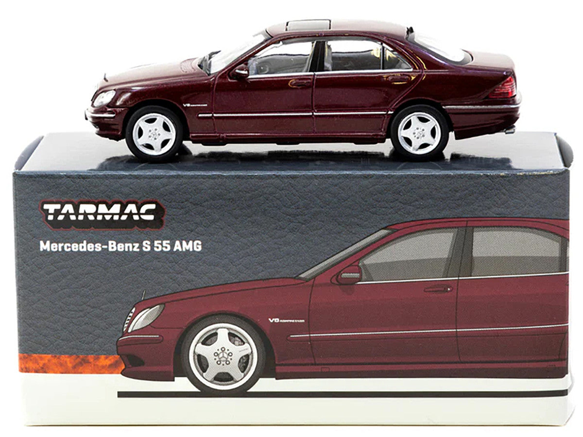 Tarmac Works 1:64 GLOBAL64 Mercedes-Benz S 55 AMG Bordeaux Red Metallic T64G-072-BO