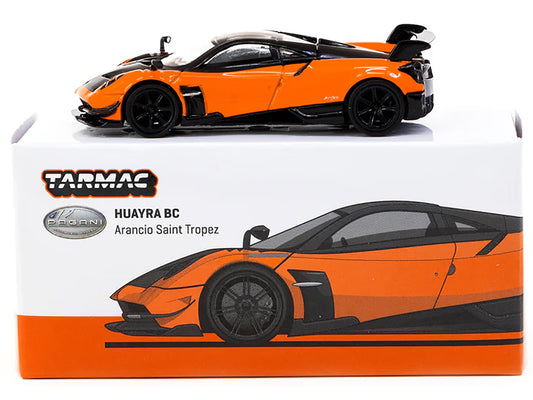 Tarmac Works GLOBAL64 1:64 Pagani Huayra BC Arancio Saint Tropez Diecast Model Car (T64G-TL014-OR)