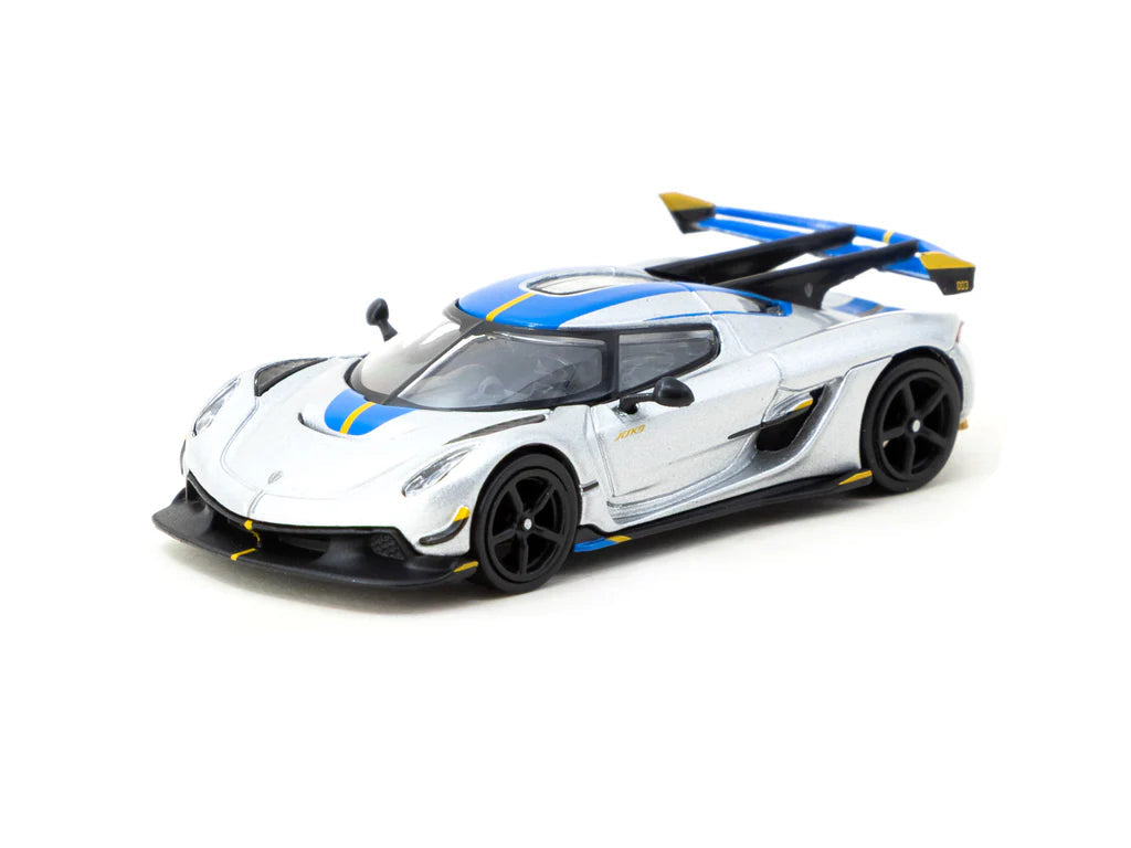 Tarmac Works GLOBAL64 1:64 Koenigsegg Jesko Attack Silver Diecast Model Car (T64G-TL052-SL)