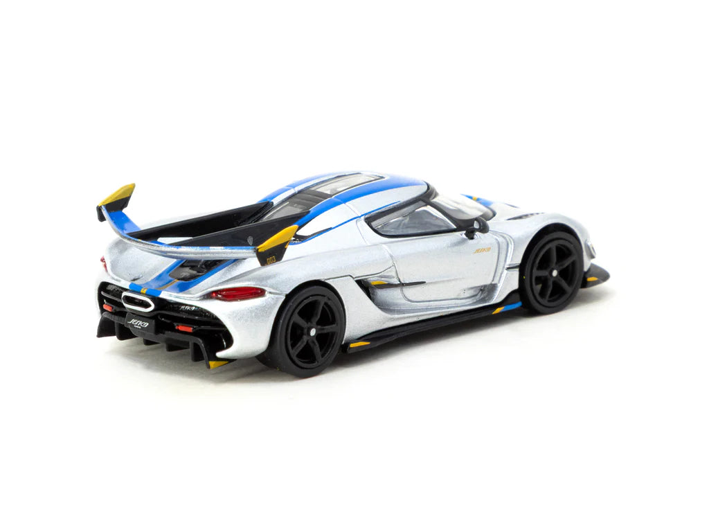 Tarmac Works GLOBAL64 1:64 Koenigsegg Jesko Attack Silver Diecast Model Car (T64G-TL052-SL)