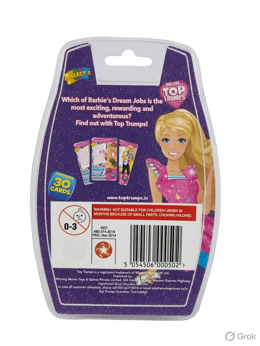 Top Trumps Barbie What’s Your Dream Job? Deluxe  Rare 2014 Edition – 30 Collectible Cards