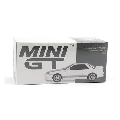 Mini GT 1:64 Nissan Skyline GT-R R32 VeilSide Combat C-I White RHD – Diecast Model Car
