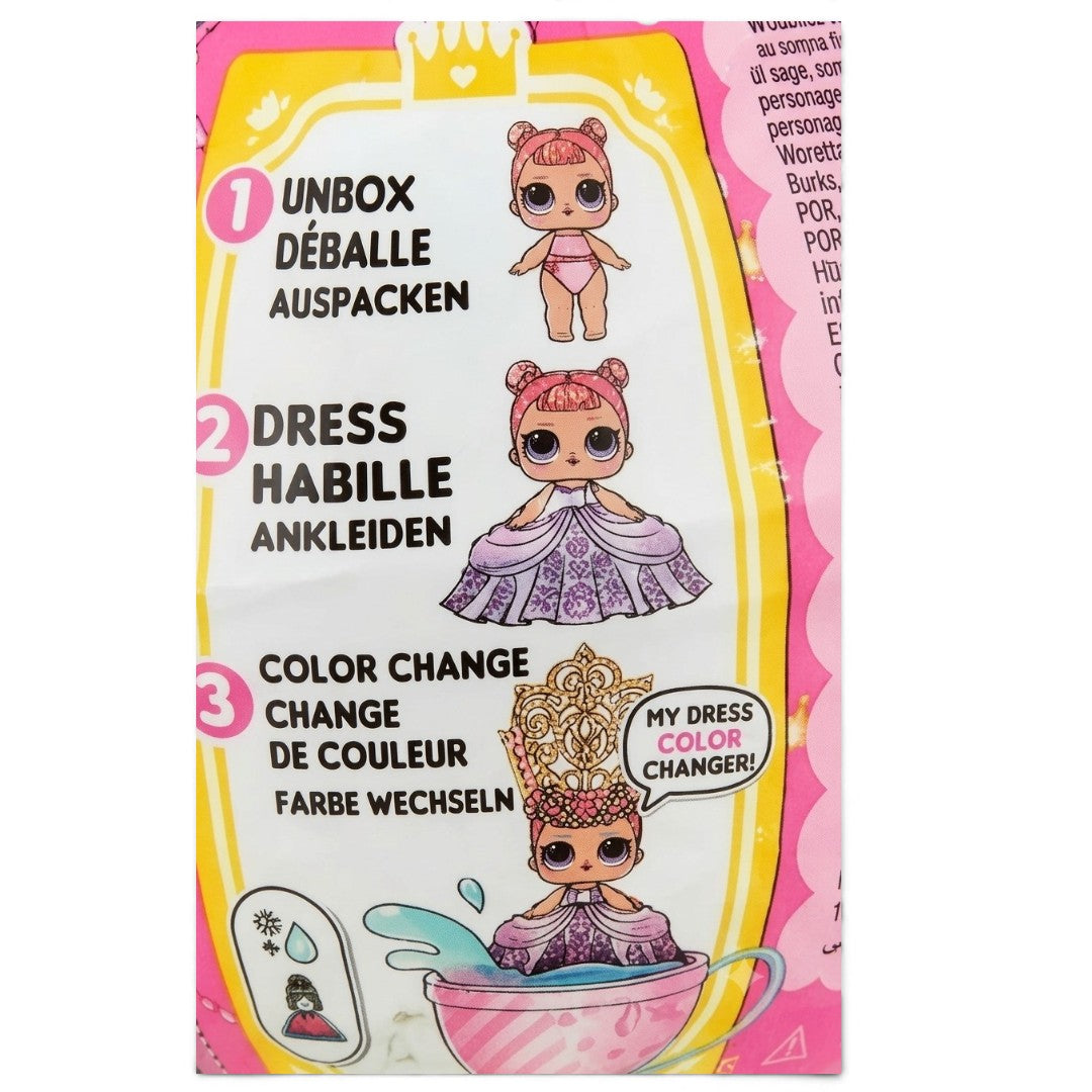 L.O.L. Surprise! Princess Baby Sisters Surprise Doll Ball – Collectible Princess Doll with Colour Changing Dress & Accessories
