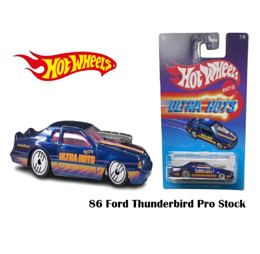 Hot Wheels Ultra Hot Car- 86 FORD THUNDERBIRD PRO STOCK - HDG52