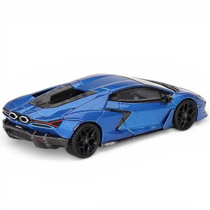 Mini GT 1:64 Lamborghini Revuelto Blu Eleos | MiJo Exclusives #748 | Limited Edition Diecast (Blister Pack)