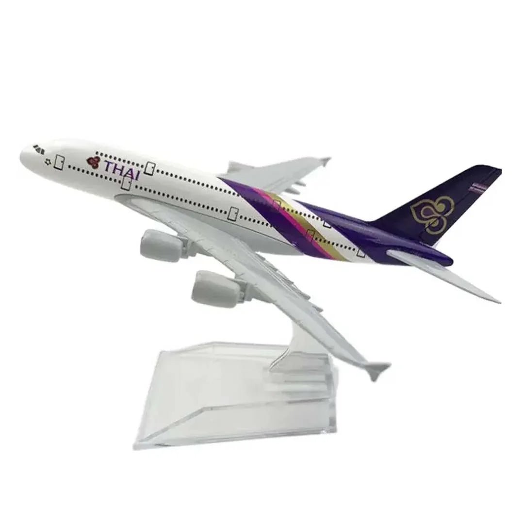 Collectible 1:400 Scale Aircraft Model Airplane – Thai Airways Airbus A380 (16 cm) - Jaiman Toys