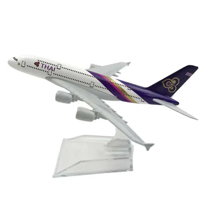 Collectible 1:400 Scale Aircraft Model Airplane – Thai Airways Airbus A380 (16 cm) - Jaiman Toys