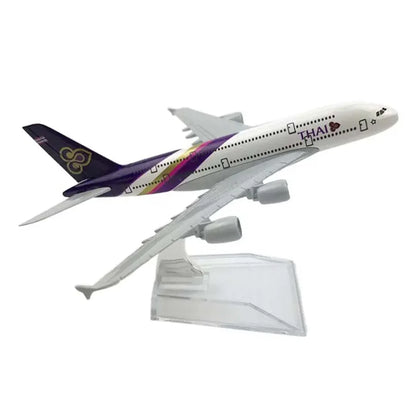 Collectible 1:400 Scale Aircraft Model Airplane – Thai Airways Airbus A380 (16 cm) - Jaiman Toys