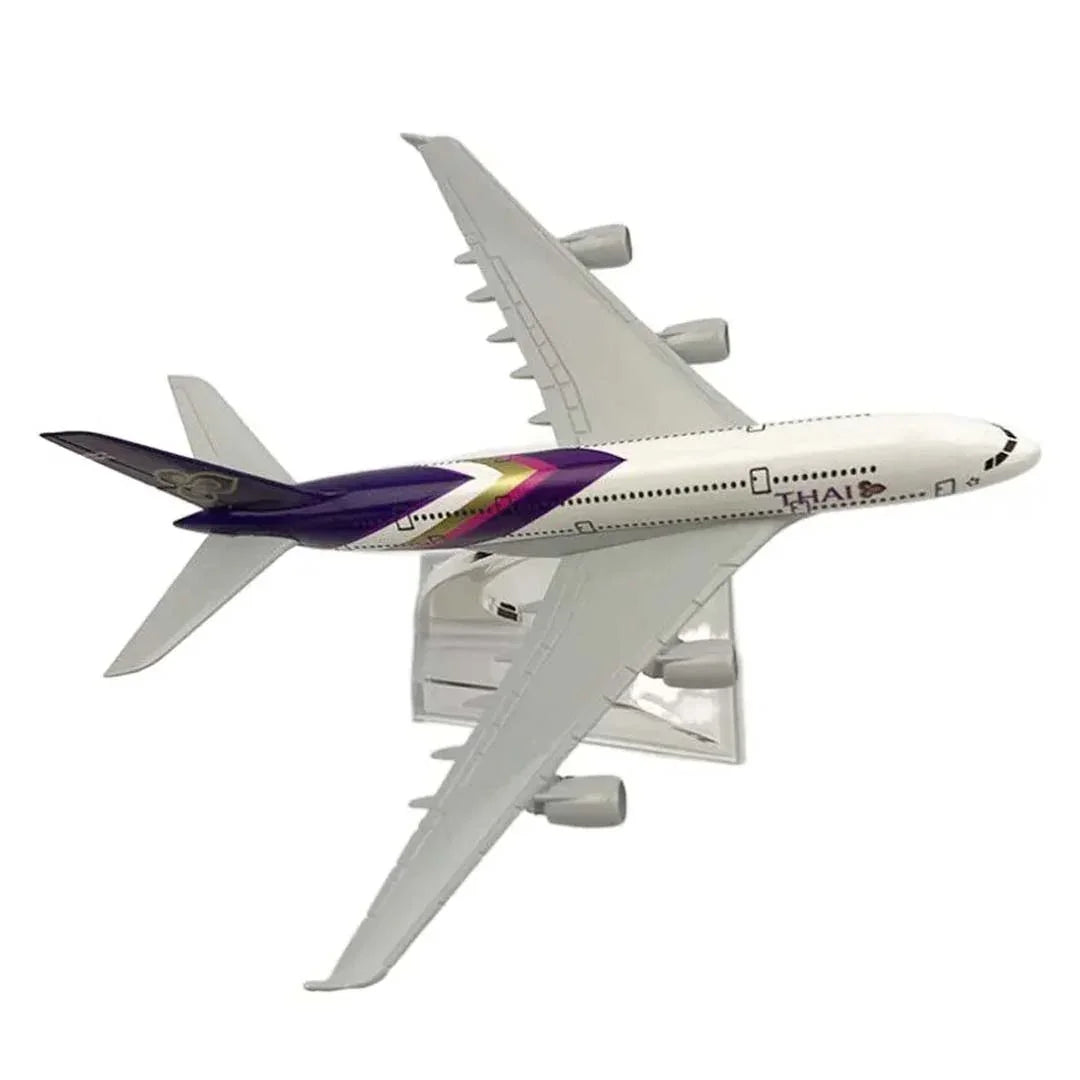 Collectible 1:400 Scale Aircraft Model Airplane – Thai Airways Airbus A380 (16 cm) - Jaiman Toys