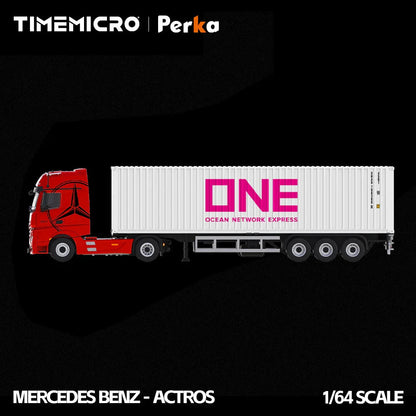 Time Micro 1:64 Mercedes-Benz Actros Container Truck | ONE & CMA CGM Variants | Diecast Model | 2 Colour Variants