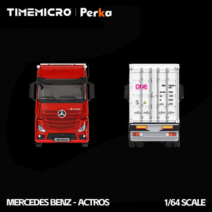 Time Micro 1:64 Mercedes-Benz Actros Container Truck | ONE & CMA CGM Variants | Diecast Model | 2 Colour Variants