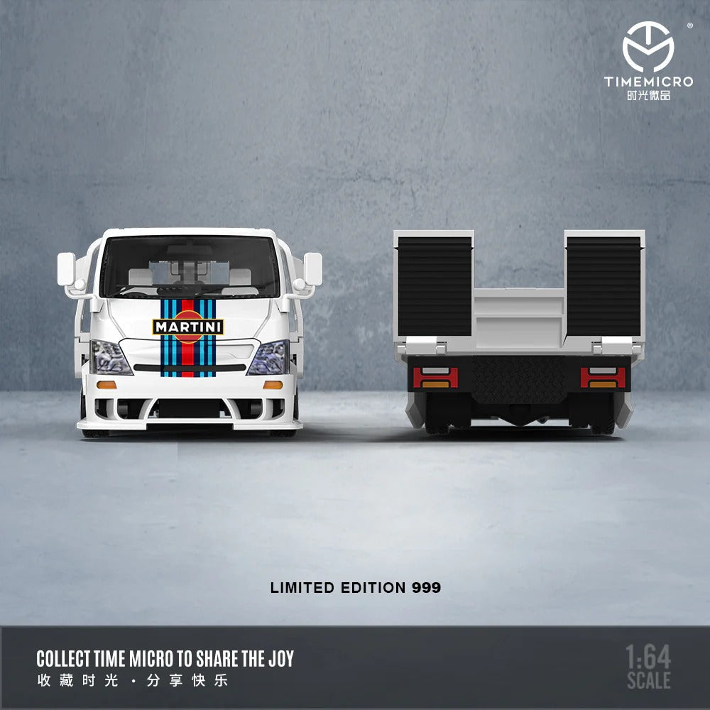Time Micro 1:64 H300 Flatbed Transport Trailer – Martini Racing Livery | Premium Diecast Car Carrier