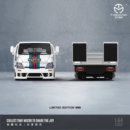 Time Micro 1:64 H300 Flatbed Transport Trailer – Martini Racing Livery | Premium Diecast Car Carrier