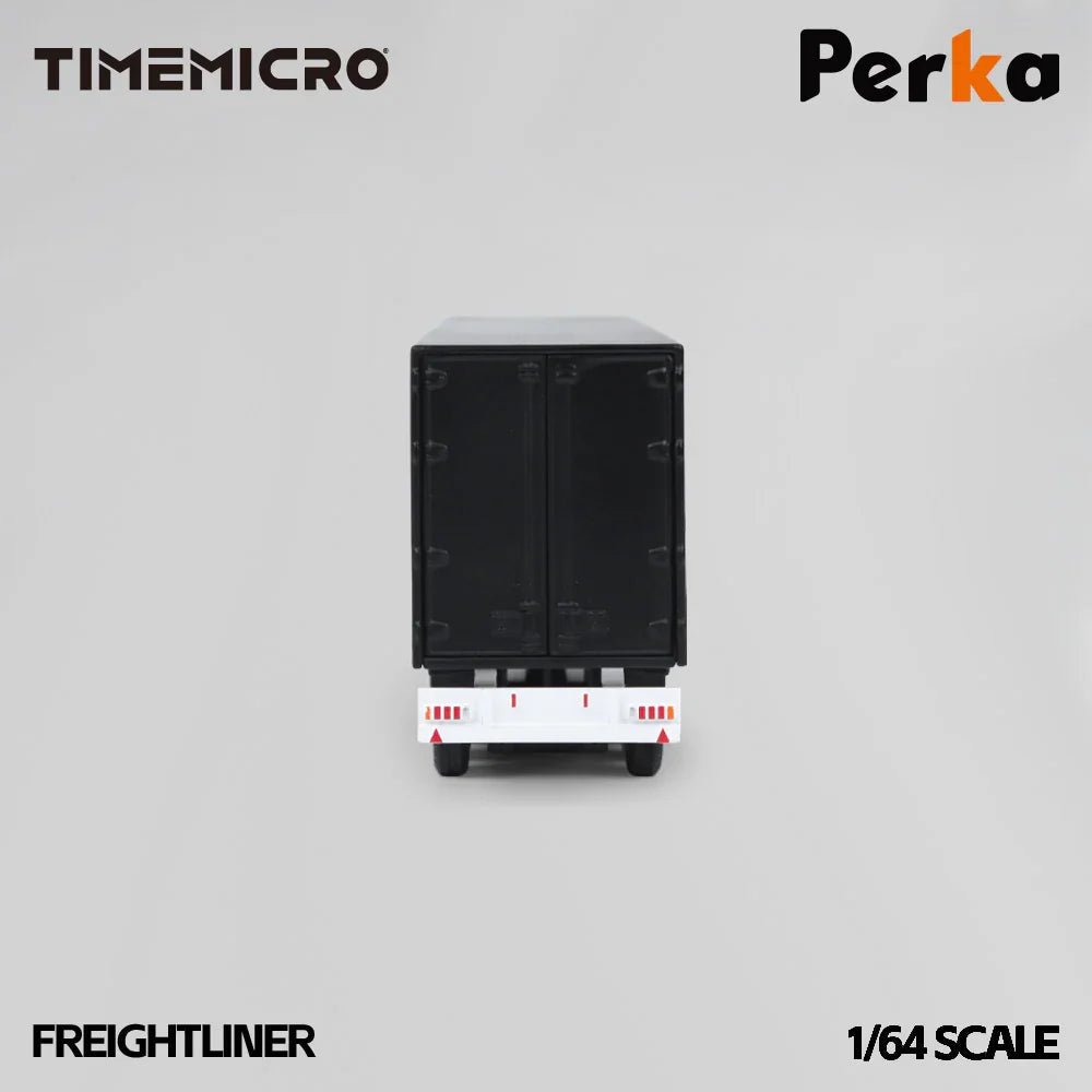 Time Micro × Perka 1:64 Freightliner Container Truck Black | Diecast Model Truck