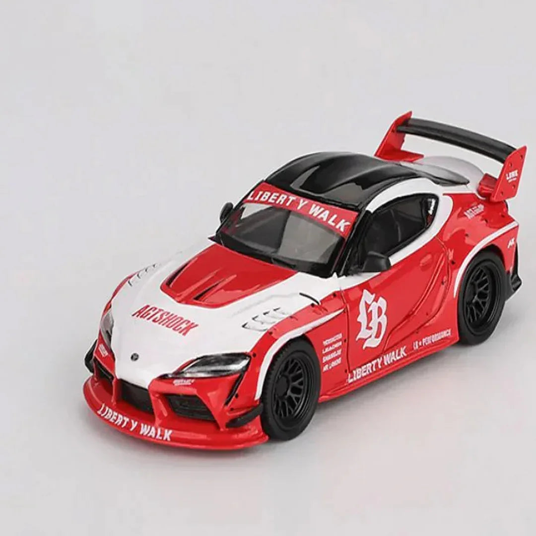 MINI GT 1:64 LB Works Toyota GR Supra Red & White 1:64 Diecast