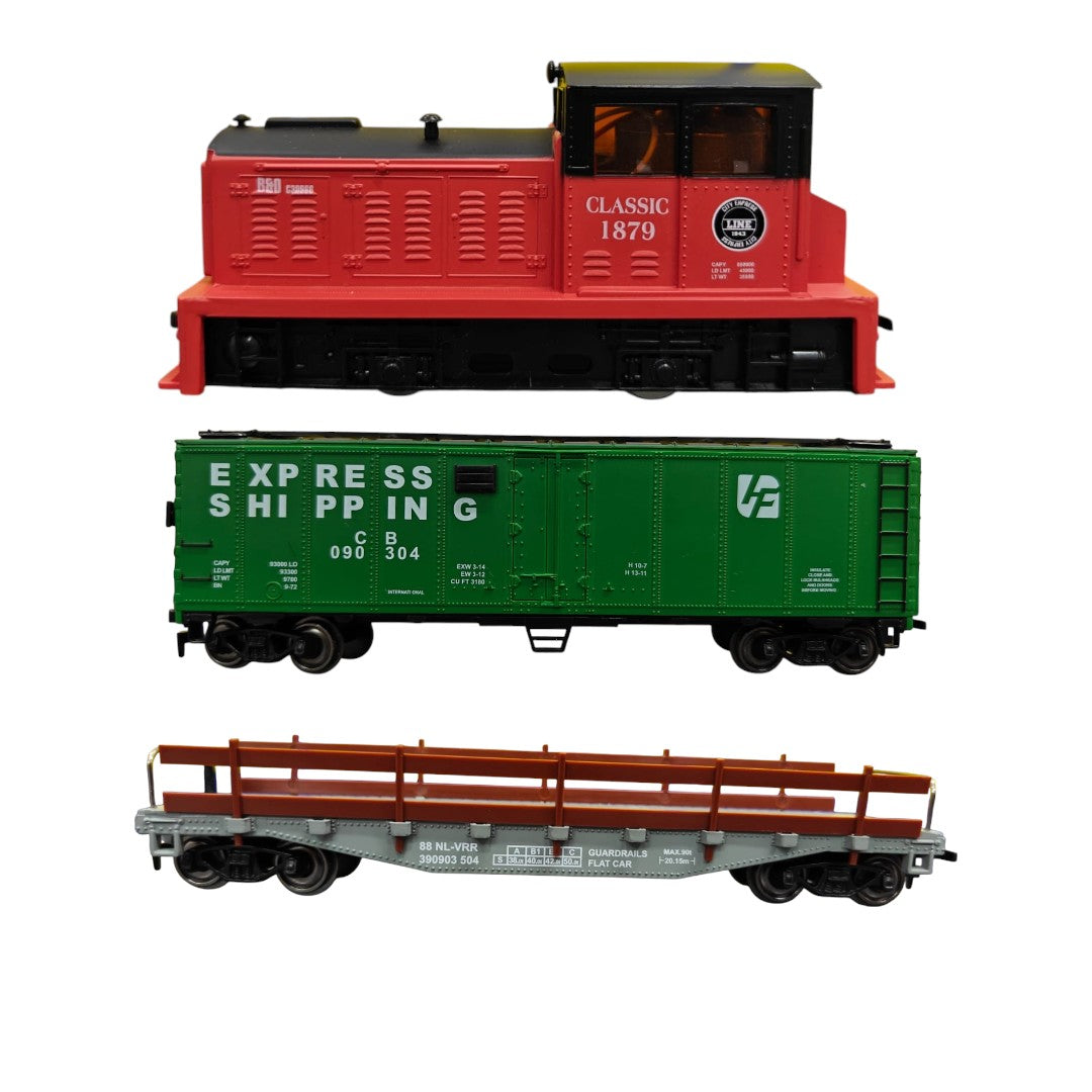 HANFIY 66110A - DDT DIESEL SET - HO Scale 1:87 Electric Train Set with Metal Circular Track & Controller –  Railway Model Kit (100cm Loop)