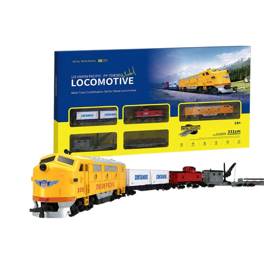 HANFLY 66130 Union Pacific FP-7 Diesel HO 1:87 Electric Train Set with Metal Track