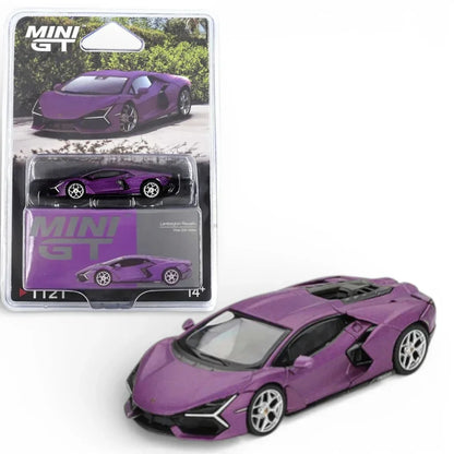 Mini GT 1:64 Lamborghini Revuelto Viola 30th Matte Die-Cast Model Car – Premium Blister Pack Collectible