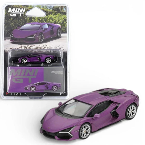 Mini GT 1:64 Lamborghini Revuelto Viola 30th Matte Die-Cast Model Car – Premium Blister Pack Collectible