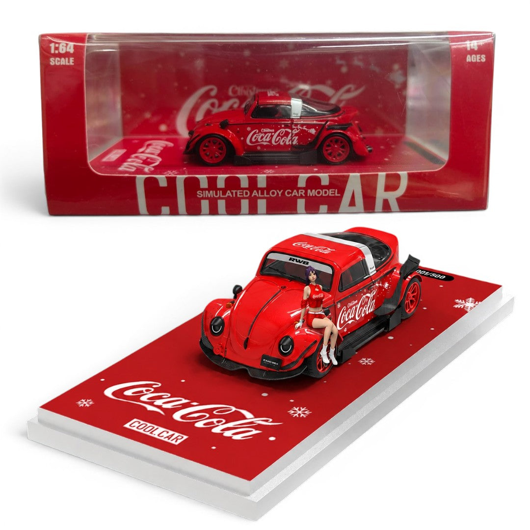 Cool Car 1:64 Beatles Christmas Coca-Cola Limited Edition Diecast Model Car with Figure