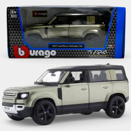 Bburago - 1:24 Scale Model Compatible with Land Rover Defender 110 Replica Miniature SUV 2022