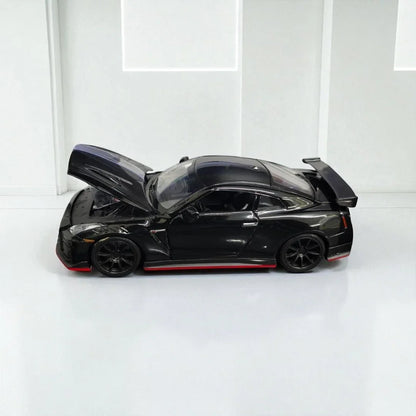 RMZ Hobby 1:32 Nissan GT-R Nismo R35 Die-Cast Model Car – Black with Openable Doors, Light & Sound (664981) - Jaiman Toys